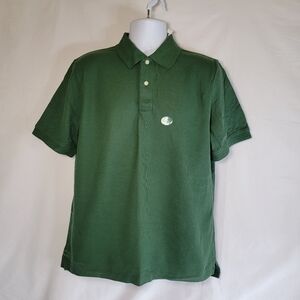 LL Bean Green Cotton Polo Tshirt Mens Medium